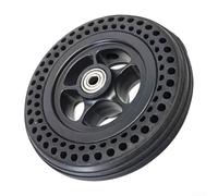 Neumático sólido de 6 x 1 1/4 con cubo de rueda para silla de ruedas scooter eléctrico, neumático sólido de goma para scooter eléctrico de 6 pulgadas con rodamiento de 8 mm (1 unidad)