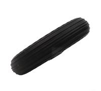 Neumático sólido de 6 x 1 1/4 pulgadas con cubo de rueda para scooter eléctrico y silla de ruedas, rueda de repuesto de goma de 6 pulgadas con rodamiento de 8 mm, negro (1 unidad)