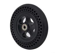 Neumático sólido para silla de ruedas de 6 x 1.25 pulgadas con cubo para Ottobock M2, rueda delantera no inflable a prueba de pinchazos, rueda de repuesto de goma resistente con rodamiento de 8 mm