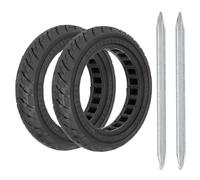 Neumático sólido sin cámara de 8,5 Pulgadas, 50/75-6,1, Todoterreno, Ruedas de 8 1/2x2 for Scooter eléctrico M365.(Black,2 pcs)