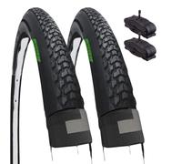 Neumáticos 700 x 40C (42-622)+Cámaras de aire con válvula americana SCHRADER Demi Slick goma carretera bicicleta hombre Gravel Off-Road estirado Trekking MTB