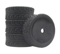 Neumáticos Carreras para Hobao para Team para Losi Carson 1/8 RC RC | Las ruedas plástico neumáticos goma 100mm brindan agarre firme y estable curvas para 1/8 carretera.(Black,Type 1)