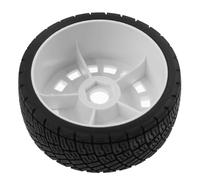 Neumáticos Coche RC Compatible con ARRMA para Traxxas para Redcat para Team para Losi WR8 1/7 1/8 RC para Rally Piezas Todoterreno 4 Neumáticos De 100 Mm, Rueda Hexagonal De 17 Mm(White)