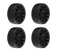 Neumáticos Coche RC Compatible con Tamiya para TT01 para TT02 XV01 PTG-2 para Kyosho para HPI 1/10 Piezas para Coche RC De Drifting En Carretera Neumáticos De Plástico Duro De 65 Mm