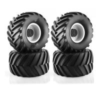 Neumáticos Coche RC Compatible con Traxxas para HIMOTO para HSP para HPI para Tamiya para Kyosho 1/10 Piezas para Monster Truck RC 4 Neumáticos De 133 Mm, Rueda Grande, Hexágono De 12 Mm(A1)