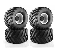 Neumáticos Coche RC Compatible con Traxxas para HIMOTO para HSP para HPI para Tamiya para Kyosho 1/10 Piezas para Monster Truck RC 4 Neumáticos De 133 Mm, Rueda Grande, Hexágono De 12 Mm(A2)