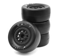 Neumáticos Coche RC Compatible con Traxxas para Slash para Arrma para Senton para HuanQi 727 1/10 Piezas Camión RC De Recorrido Corto 4 Neumáticos De 105 Mm con Hexágono Interior De 12 Mm