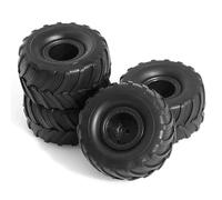 Neumáticos Coche RC Compatible con TRX4M 1/18 para FMS 1/24 para FCX24 para Axial para SCX24 AX24 Piezas para Crawler RC Juego De Llantas Y Neumáticos De 52 Mm 1.0" para Monster Truck(Black)