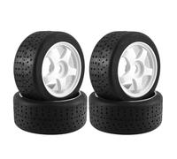 Neumáticos Coche RC para Arrma para Infracciones para Delitos para Graves para Limitless Piezas De Mejora para Coche RC 1/7 4 Piezas De 5 Radios, 100 X 42 Mm, 42/100, Rueda Hexagonal 17 Mm(White)