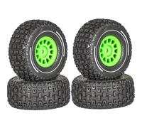 Neumáticos Coche RC para Arrma para Mojave para Grom 4x4 para Smart 1/14 Juego De Ruedas RC para Desert Truck Off-Road para Buggy Car Accesorios De Actualización Piezas De Repuesto(Green)