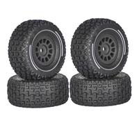 Neumáticos Coche RC para Arrma para Mojave para Grom 4x4 para Smart 1/14 Juego De Ruedas RC para Desert Truck Off-Road para Buggy Car Accesorios De Actualización Piezas De Repuesto(Black)