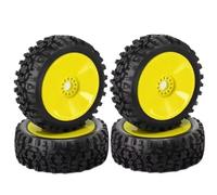 Neumáticos Coche RC para ARRMA para Traxxas para Redcat para Losi para Kyosho para VRX para HPI para WR8 para HSP para Hobao 4 Piezas 118 Mm 1/8 RC Todoterreno para Buggy Rueda(Yellow)