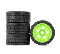 Neumáticos Coche RC para ARRMA por Infracción por Delito Grave para LT18090 1/7 Neumático RC Modelo De Simulación Accesorios Neumáticos Run-Flat Neumáticos 4 Uds(Green)