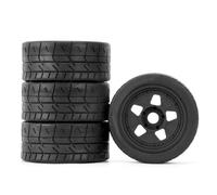 Neumáticos Coche RC para ARRMA por Infracción por Delito Grave para LT18090 1/7 Neumático RC Modelo De Simulación Accesorios Neumáticos Run-Flat Neumáticos 4 Uds(Black)