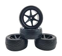 Neumáticos Coche RC para HPI para WR8 Running Broker Neumático De Carretera para Carrera Plano LC 1/10 Vehículo Todoterreno 4 Piezas para Neumático De Vehículo Todoterreno 1/10(Black)