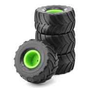 Neumáticos Coche RC para Losi para Mini para LMT 1/18 RC Cars Upgrade Parts 4 Piezas 100 Mm 1/10 para Monster Truck para Neumáticos De para Buggy Rueda 12 Mm Hex(Green)