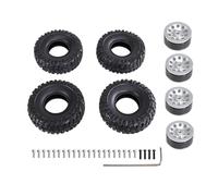 Neumáticos Coche RC Para MN 1/2 D90 98 99S 78 82 99sV2 1/16 Para WPL C14 C24 C34 Neumático Para Tipo Clip Blando Piel RC Coche Actualización Metal Accesorios Y Reparación(Silver)