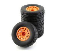 Neumáticos Coche RC para Slash para Arrma para SENTON para VKAR 1/8 1/10 Short Course Truck Tire Wheel con 12 14 17 Mm Hex 4 Piezas 113 Mm(Orange)