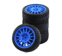 Neumáticos Coche RC para Tamiya para TT01 para TT02 para XV01 para TA06 1/10 1/12 1/14 RC para Neumáticos De Coche Carreras En Ruedas Carretera Piezas Actualización(Blue)