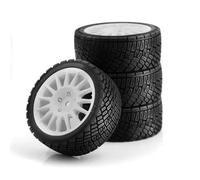 Neumáticos Coche RC para Tamiya para TT01 para TT02 para XV01 para TA06 1/10 1/12 1/14 RC para Neumáticos De Coche Carreras En Ruedas Carretera Piezas Actualización(White)