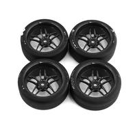 Neumáticos Coche RC para Tamiya para TT01 para TT02 XV01 PTG-2 1/10 RC Drift Car En Carretera para Turismo para Carreras Rueda Neumático De Coche Deriva Duro 65 Mm(Black,C)