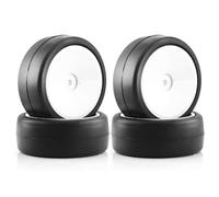 Neumáticos Coche RC para Tamiya para TT01 para TT02 XV01 TA06 para HPI 1/10 RC Car Parts 65mm RC para Racing Tire Rueda De Neumático Termofusible para Alto Agarre