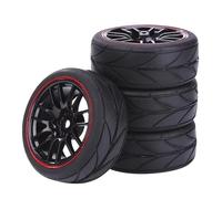 Neumáticos Coche RC para Tamiya para TT01 para TT02 XV01 XV02 TA06 para HPI 1/10 RC para Coches De Carreras Neumáticos 65 Mm En Carretera para Touring Drift Car Tire Wheel