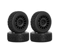 Neumáticos Coche RC Para Tamiya Para TT01 XV01 1:10 Maze Neumático De 70 Mm Con Agarre Tracción Blando Piezas Coche Deportivo Plano RC Actualizaciones Reemplazo Y Reparación(Black)