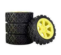 Neumáticos Coche RC para Tamiya para XV01 para XV02 para TA06 para TT01 para TT02 1/10 RC Ruedas Coche De Carreras Neumáticos para Rally Y Carretera Hexagonal 12 Mm(Yellow,C)
