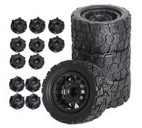 Neumáticos Coche RC para Traxxas para Maxx para Arrma para Granite 1/10 4 Neumáticos De 110 Mm para Monster Stunt Truck con Hexágonos De 12 Mm Y 14 Mm Accesorios Mejora