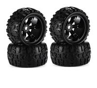 Neumáticos Coche RC para Traxxas para Maxx para Tmaxx para E-Revo para Revo 3, Paquete De 4 Uds Escala 1/8 RC Camión Neumáticos Hexagonales 17mm Y Juego Ruedas Pegadas(150mm*90mm)