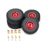 Neumáticos de 4 ruedas con par extendido para TRX4M diseñados para Traxxas RC Crawlers incluyendo para Defender y escala 1/18 que ofrece rendimiento todoterreno (rojo B)