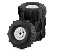 Neumáticos de Coche RC Compatible con ARRMA para Mojave para TRAXXAS para UDR 1/7 Todoterreno para Buggy 138 Mm Camión De Recorrido Corto Desierto Neumático para Arena Rueda Hexagonal De 17 Mm(White)