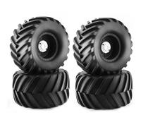 Neumáticos de Coche RC Compatible con Axial para Kyosho para Tamiya para Hpi para Trax 1:10 RC para Monster Truck Repuesto para Neumáticos para Super Wheels Neumáticos para Camiones 133X73mm(Black)