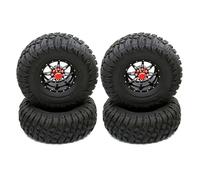 Neumáticos de Coche RC Compatible con Axial para SCX10 90046 AXI03007 para Traxxas TRX-4 4 Uds 1,9 Beadlock Llantas De Goma Juego De Neumáticos para 1/10 Coche Trepador De Control Remoto