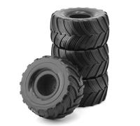 Neumáticos de Coche RC Compatible con Losi para Mini para LMT 1/10 RC Piezas De Mejora De Coche 100mm para Monster Truck para Buggy Neumáticos Rueda 12mm Hex 4 Uds(Black)