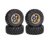 Neumáticos de Coche RC Compatible con TRX4M para SCX24 AX24 para FCX24 1/18 1/24 Piezas De Coche Trepador De Control Remoto 62mm 1,2 "Juego Neumáticos Rueda Beadlock(Yellow,B)