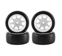 Neumáticos de Coche RC para 3Racing para Sakura M4 M5 para Tamiya M04 M05 8 Uds Neumáticos De 58Mm Rueda Hexagonal De 12Mm con Inserto De Esponja para Coche De Deriva RC 1/10 1/12