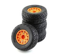 Neumáticos de Coche RC para HSP para Sonic 94102 GT LC para Racing PTG-2 para Tamiya 1/8 1/10 Escala RC En Coche De Carretera para Modelo Neumáticos Y Ruedas Goma(Orange,A)