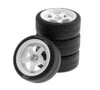 Neumáticos de Coche RC para HSP para Tamiya para XV01 para XV02 para TT02 para PTG-2 1/10 RC Accesorios De Piezas Coche 4 Uds 67mm Neumático Goma(Smooth Tires)