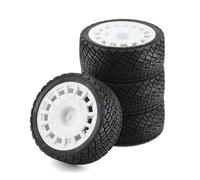 Neumáticos de Coche RC para Tamiya para TT01 para TT02 XV01 TA06 PTG-2 para HPI WR8 1/10 RC Piezas De Coche para Neumáticos Carreras En Rueda Carretera(White)