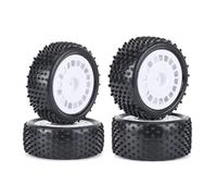 Neumáticos de Coche RC para Wltoys 104001 para Tamiya para TT-02B 1/10 RC para Neumáticos para Rally para para Buggy Pegamento De Montaje Plástico Pieza RC(White)