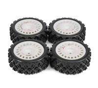 Neumáticos de Coche RC per Tamiya per TT02 per TT-01 XV01 per PTG-2 DF-03 RC per Pneumatici per Rally Incollati Su Ruote per Strada con Esagono Da 12 Mm per Auto per Corsa(White,B)