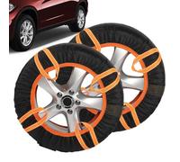 Neumáticos de nieve, cadena de nieve para automóviles - Calcetines de nieve para neumáticos de coche | Cubierta para no resbalones con rayas reflectantes de advertencia para CAM