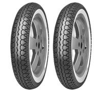 NEUMÁTICOS DE PAREJA MITAS 3.50-10 51J + 3.50-10 51J B-14 FASCIA BIANCA