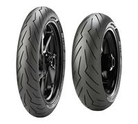 NEUMÁTICOS DE PAREJA PIRELLI 80/90-17 44S + 100/80-17 52S DIABLO ROSSO SPORT