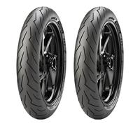 NEUMÁTICOS DE PAREJA PIRELLI 80/90-17 44S + 70/90-17 38S DIABLO ROSSO SPORT