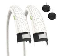 Cubiertas 2 Blancas 20 x 1.95 (50-406) + Cámaras Goma Bicicleta BMX