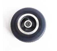 Neumáticos eléctricos de 15.2 cm, rueda sólida a prueba de pinchazos de 6 x 2 con llanta de aleación de aluminio para desplazamientos, color negro