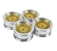 Neumáticos RC Compatible con Tamiya para HSP para HPI 94123/122 4 Piezas Flat Run Drift Piezas Llantas Ruedas Neumáticos para Cubo 1/10 RC Coche Piezas Cubo Rueda